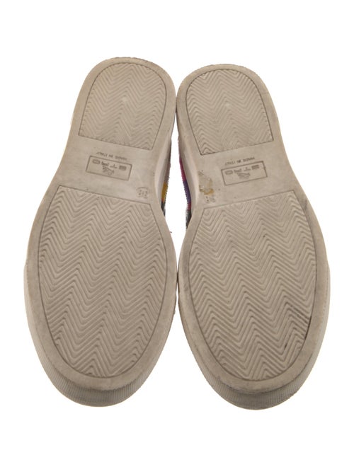 Etro Leather Colorblock Pattern Sneakers