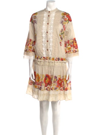 Etro Floral Print Knee-Length Dress