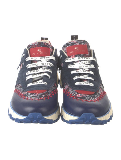 Etro Leather Printed Athletic Sneakers