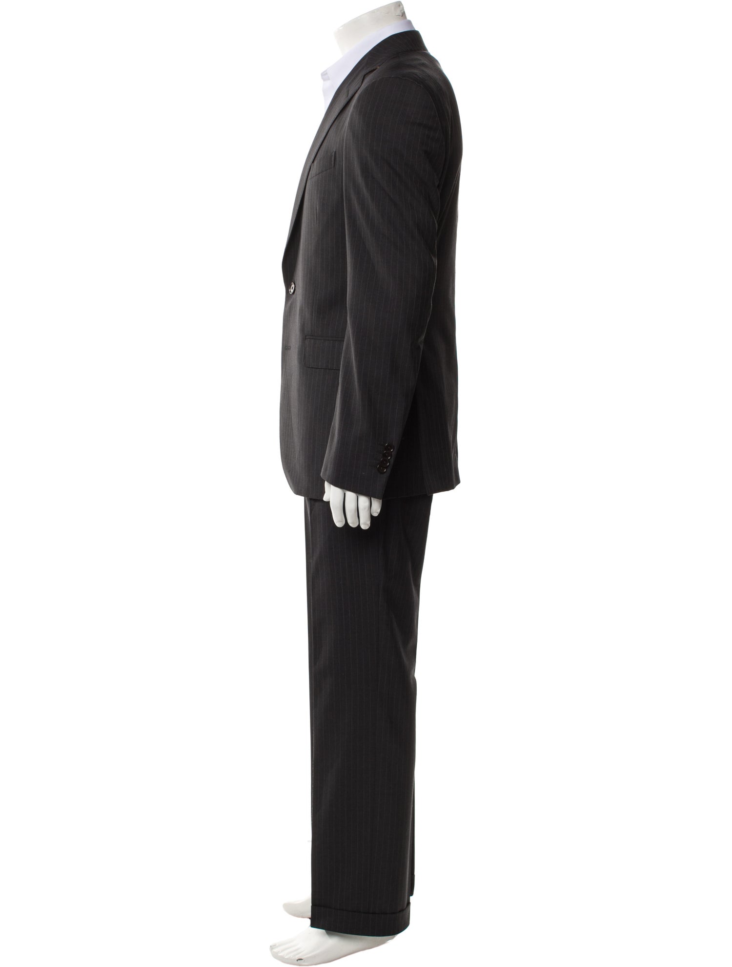 Etro Virgin Wool Striped Two-Piece Suit