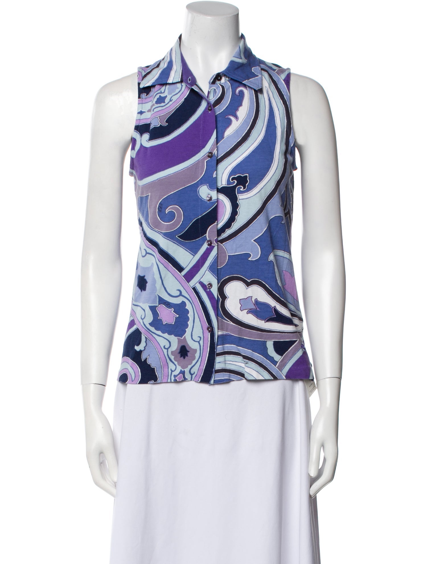 Etro Printed Cowl Neck Top