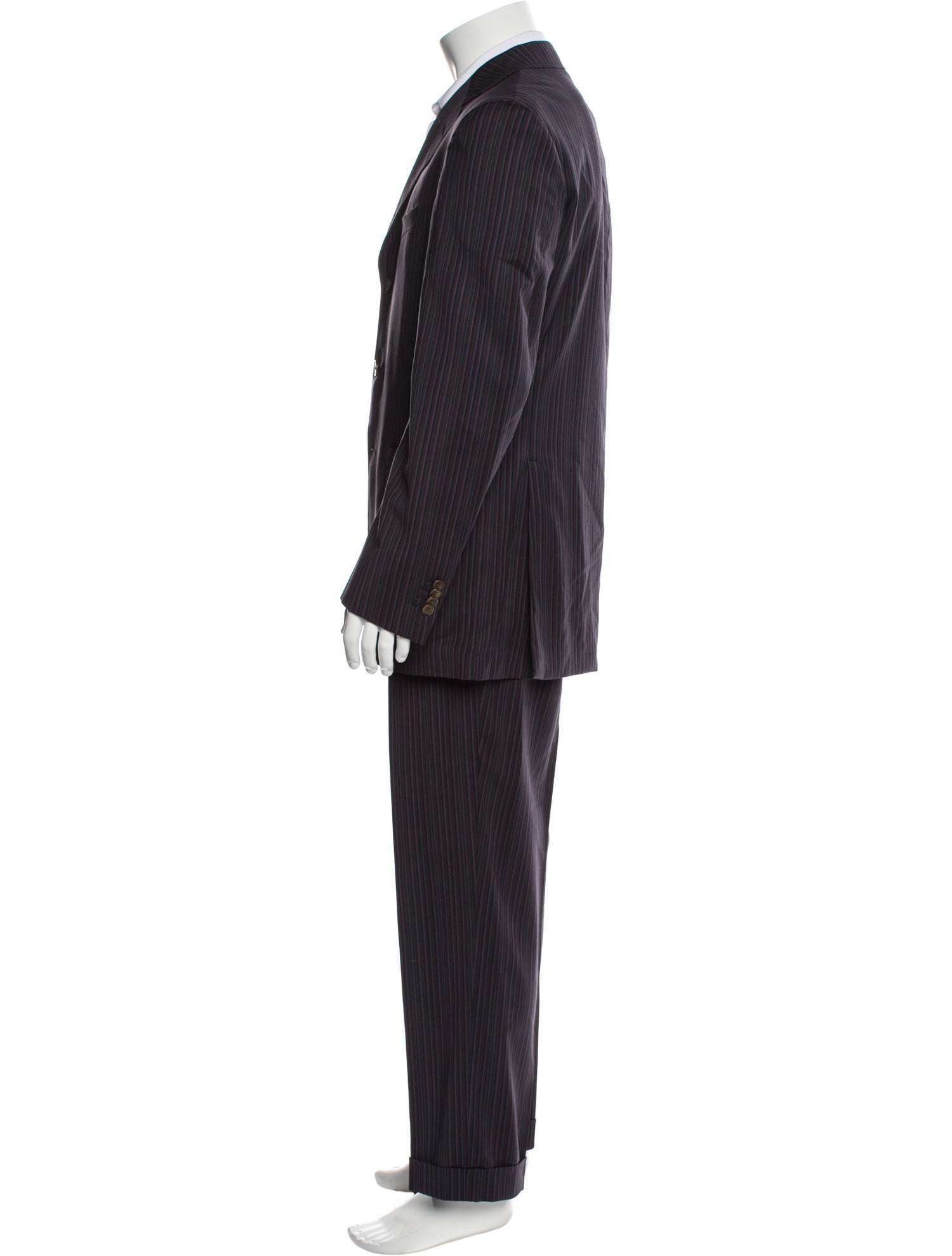 Etro Wool Striped Two-Piece Suit
