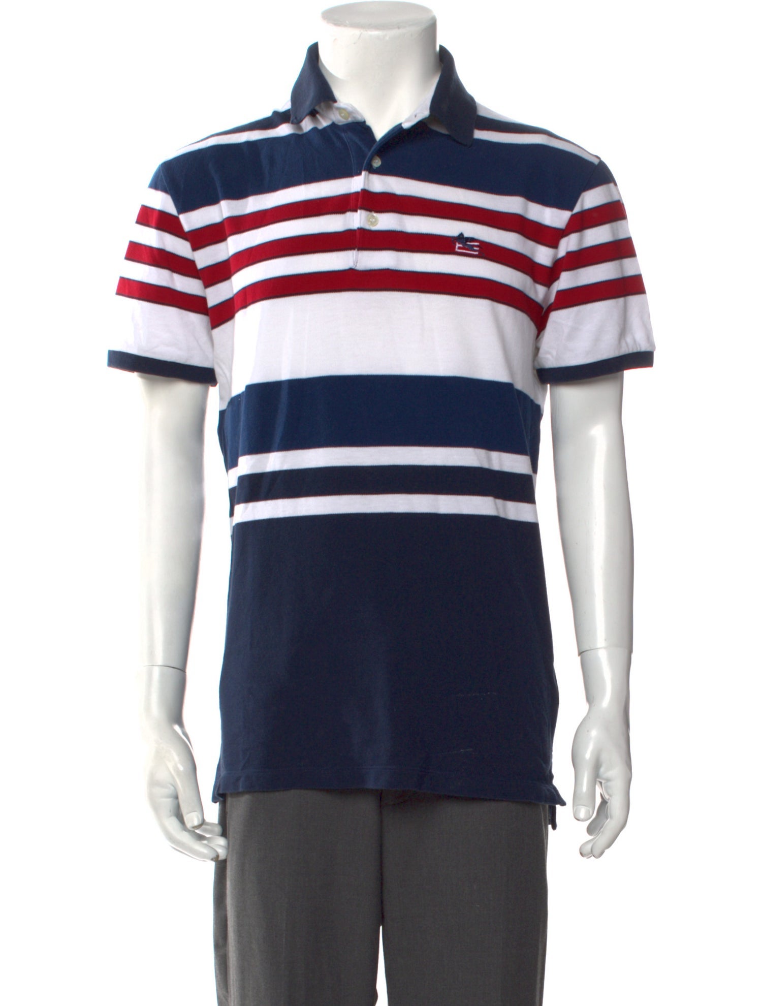 Etro Striped Collar Polo Shirt