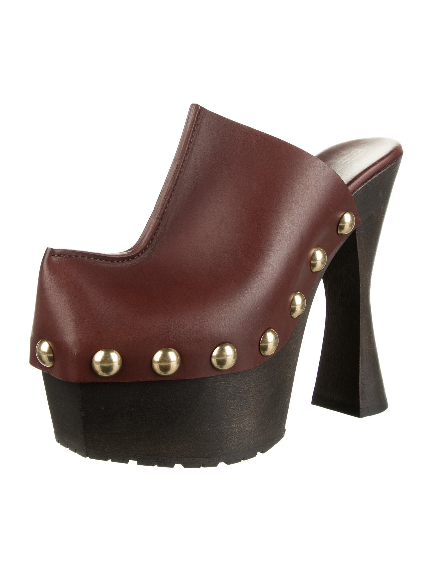 Etro Leather Studded Accents Mules