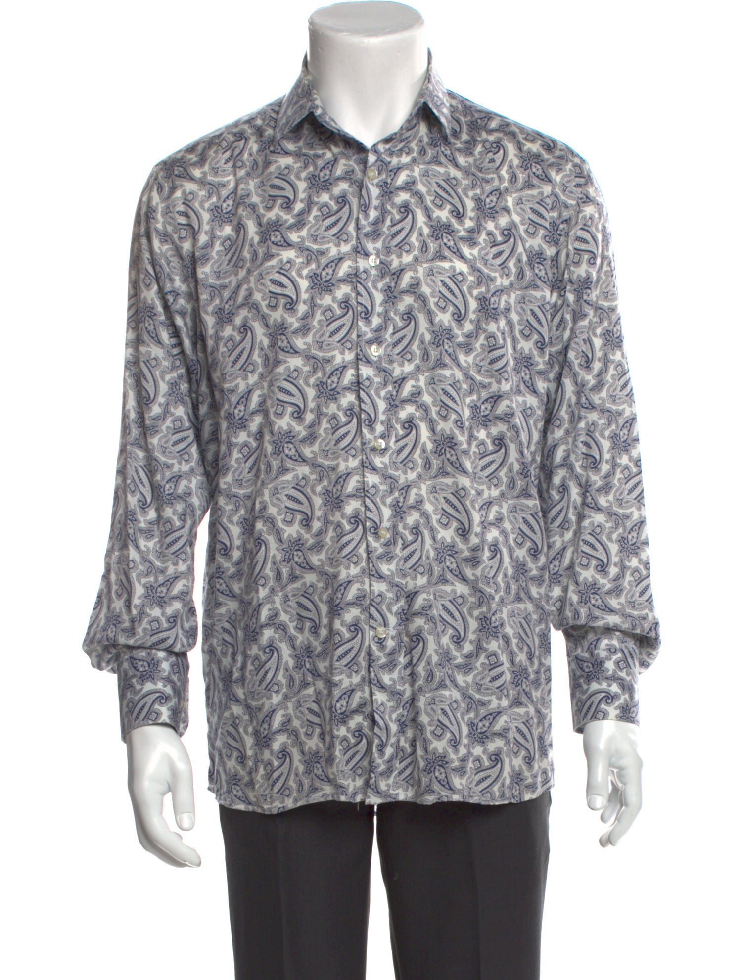 Etro Paisley Print Long Sleeve Dress Shirt