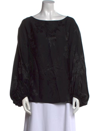 Etro Silk Bateau Neckline Blouse
