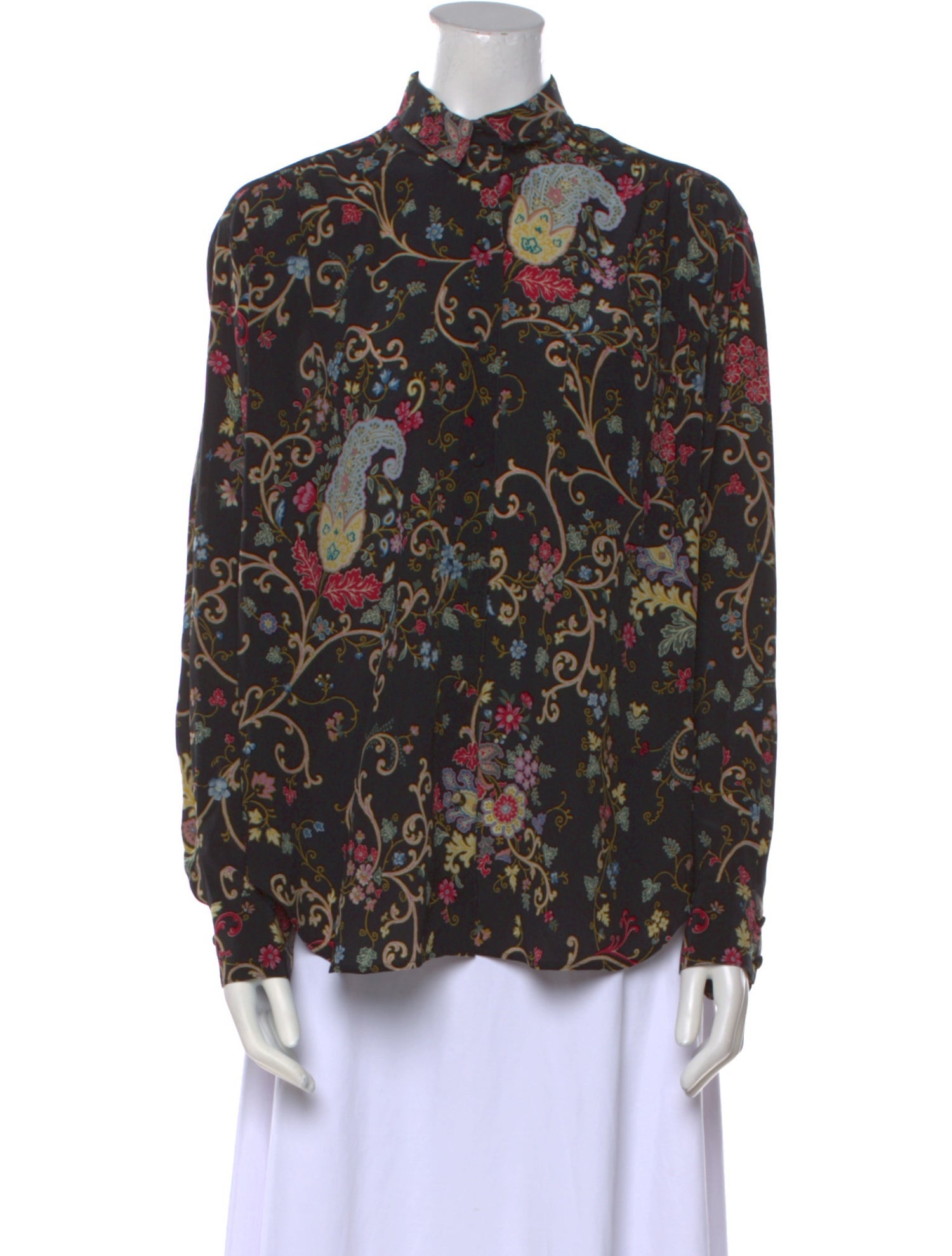 Etro Silk Floral Print Blouse