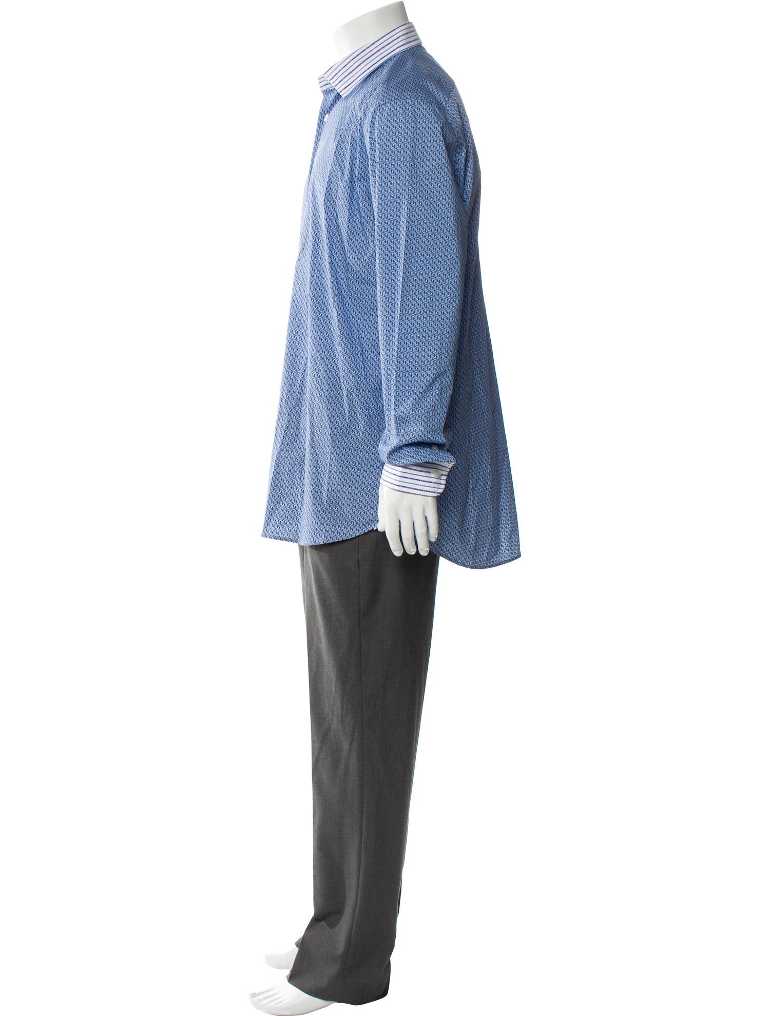 Etro Printed Long Sleeve Dress Shirt