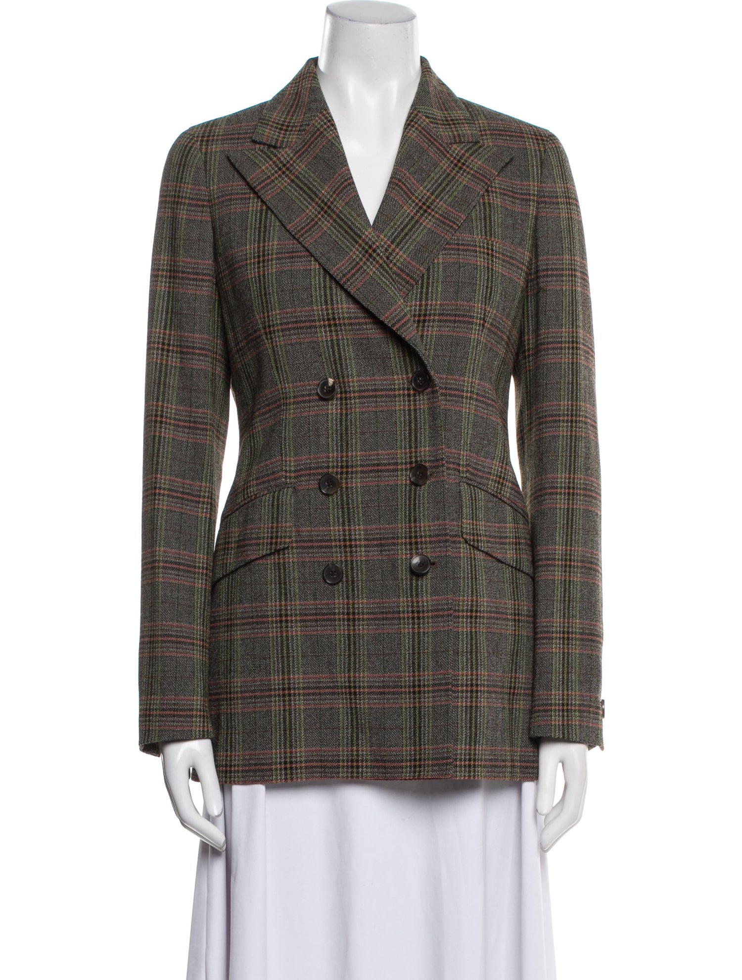 Etro Wool Plaid Print Blazer w/ Tags
