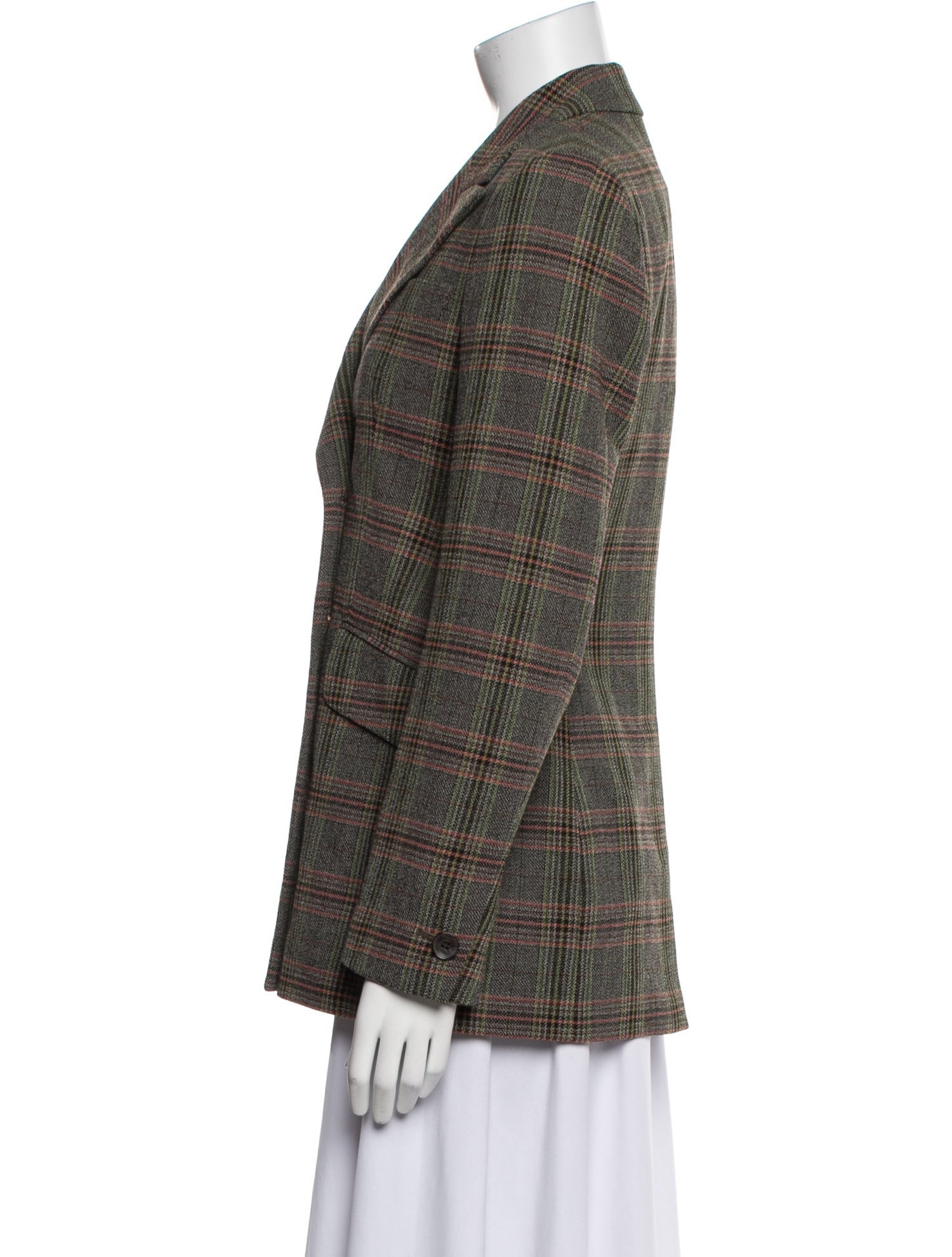 Etro Wool Plaid Print Blazer w/ Tags