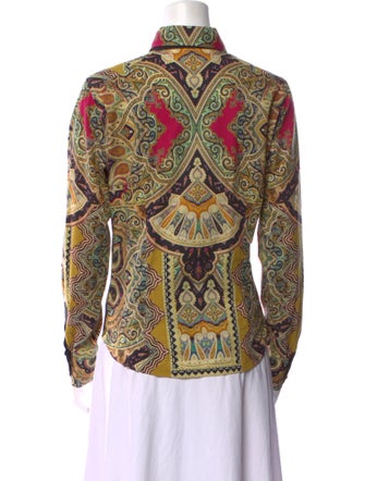 Etro Paisley Print Long Sleeve Button-Up Top