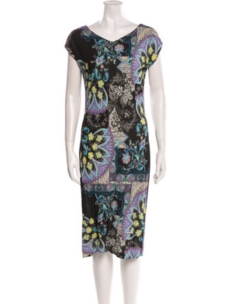 Etro Paisley Print Midi Length Dress