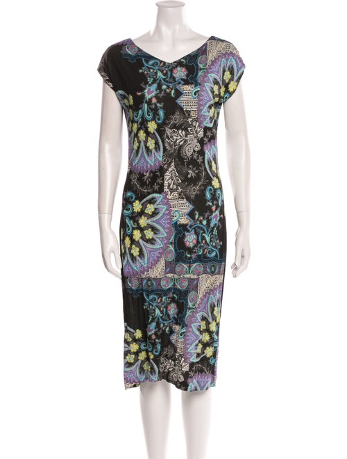 Etro Paisley Print Midi Length Dress