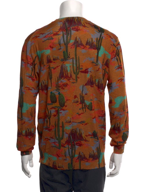 Etro Wool Printed Polo Sweater