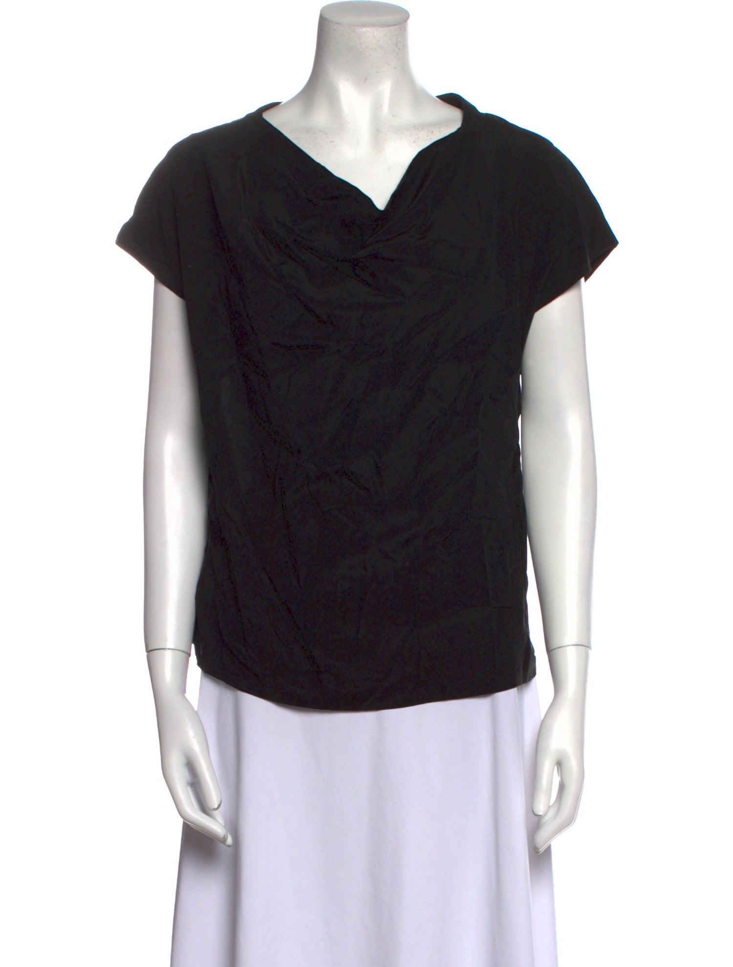 Etro Silk Cowl Neck T-Shirt