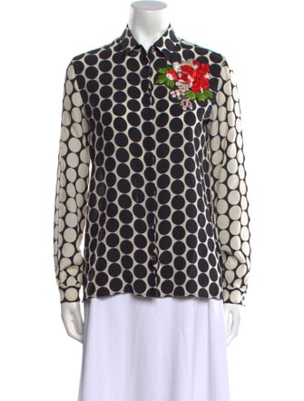 Etro Printed Long Sleeve Button-Up Top
