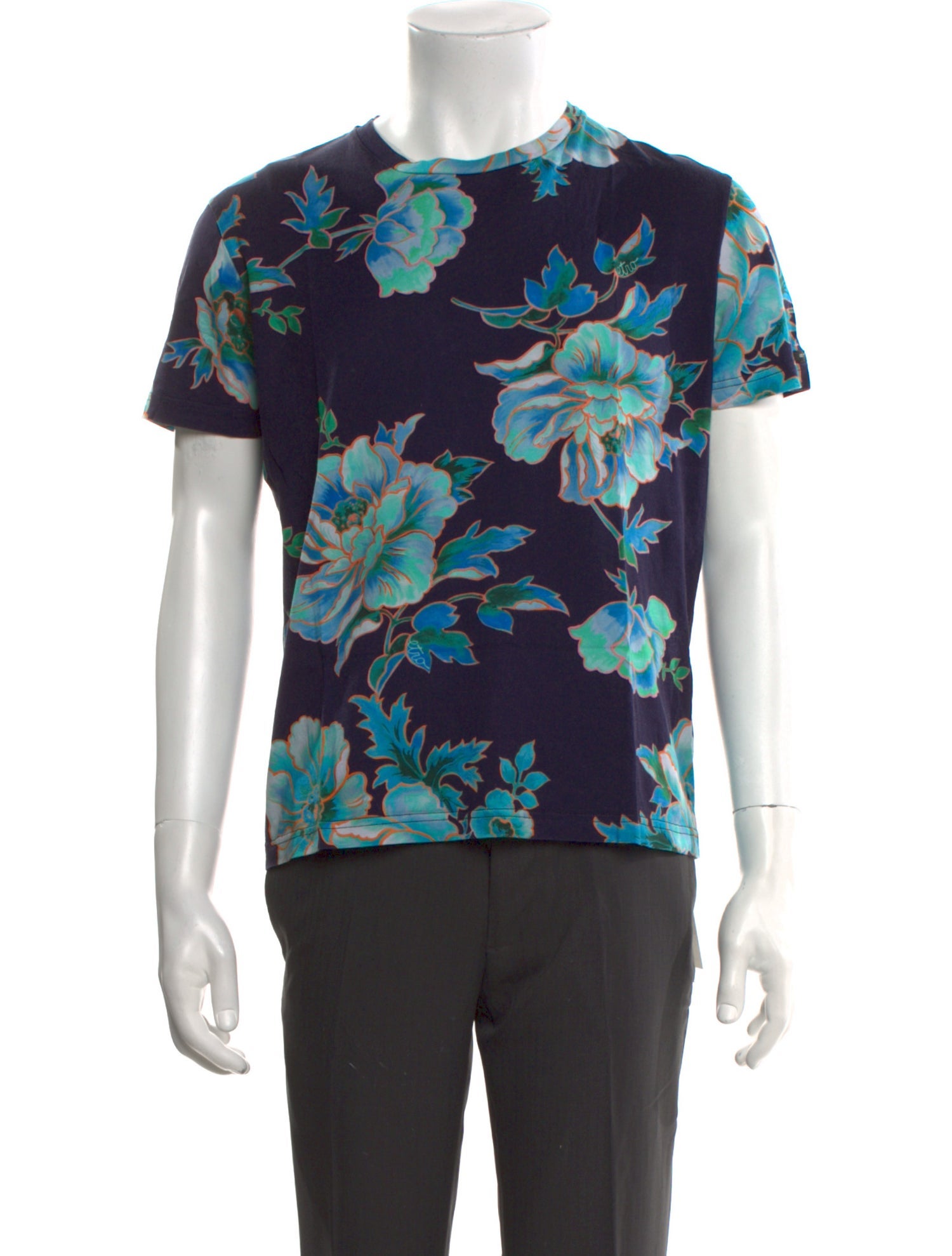 Etro Floral Print Crew Neck T-Shirt