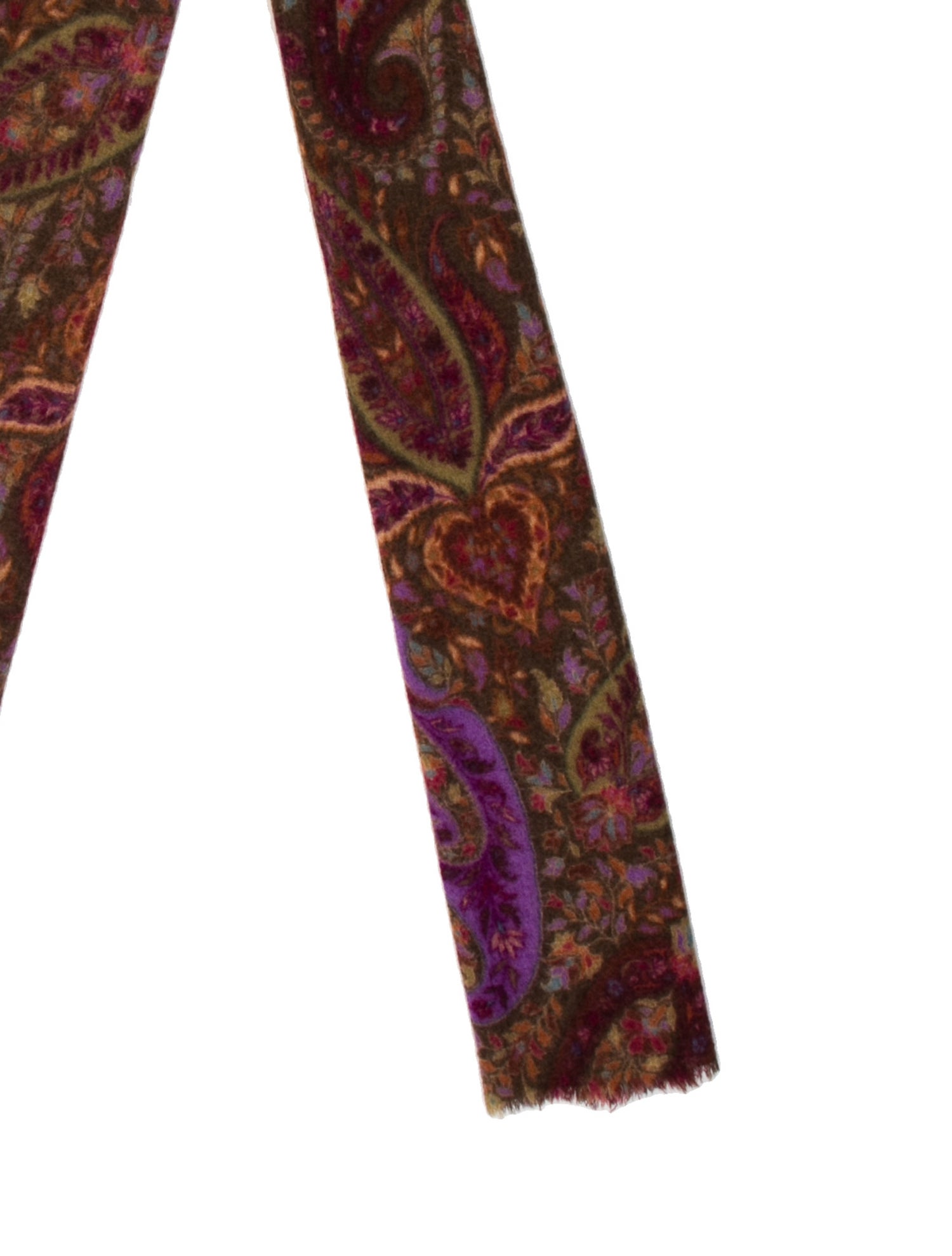 Etro Wool Paisley Print Scarf