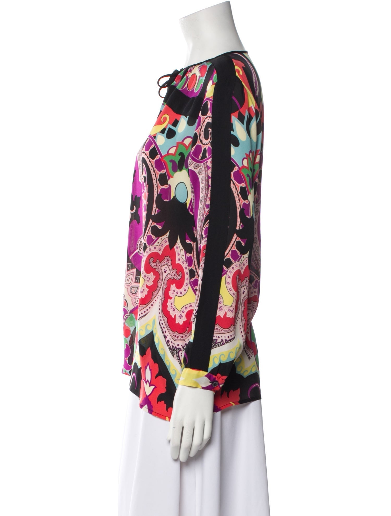 Etro Printed V-Neck Blouse