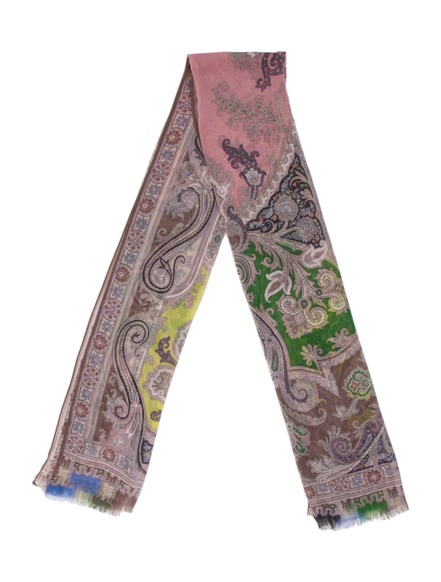 Etro Silk Paisley Print Scarf