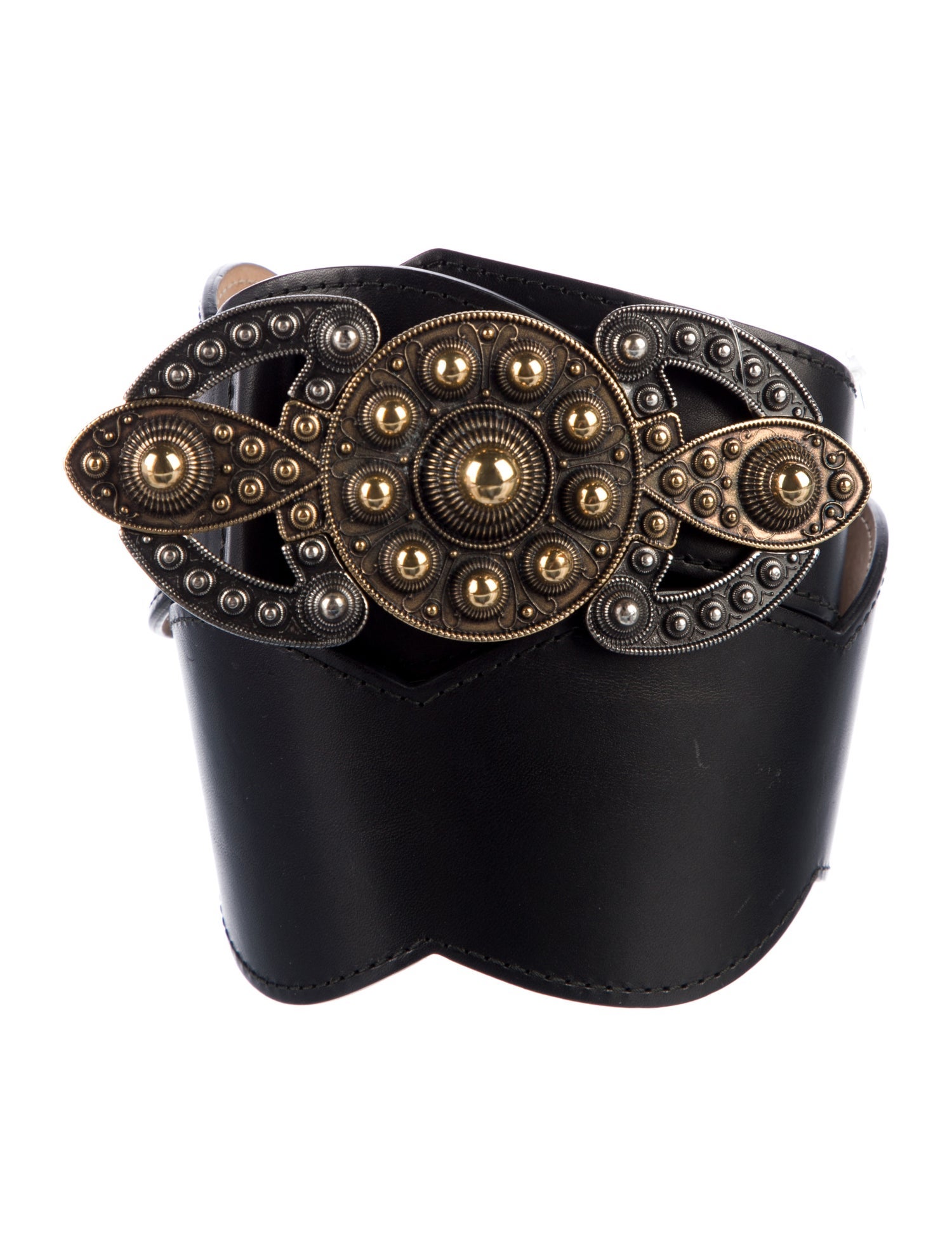 Etro Wide Leather Waist Belt