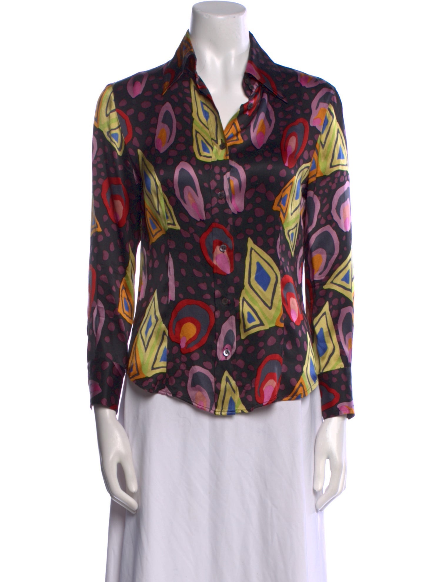 Etro Silk Printed Button-Up Top