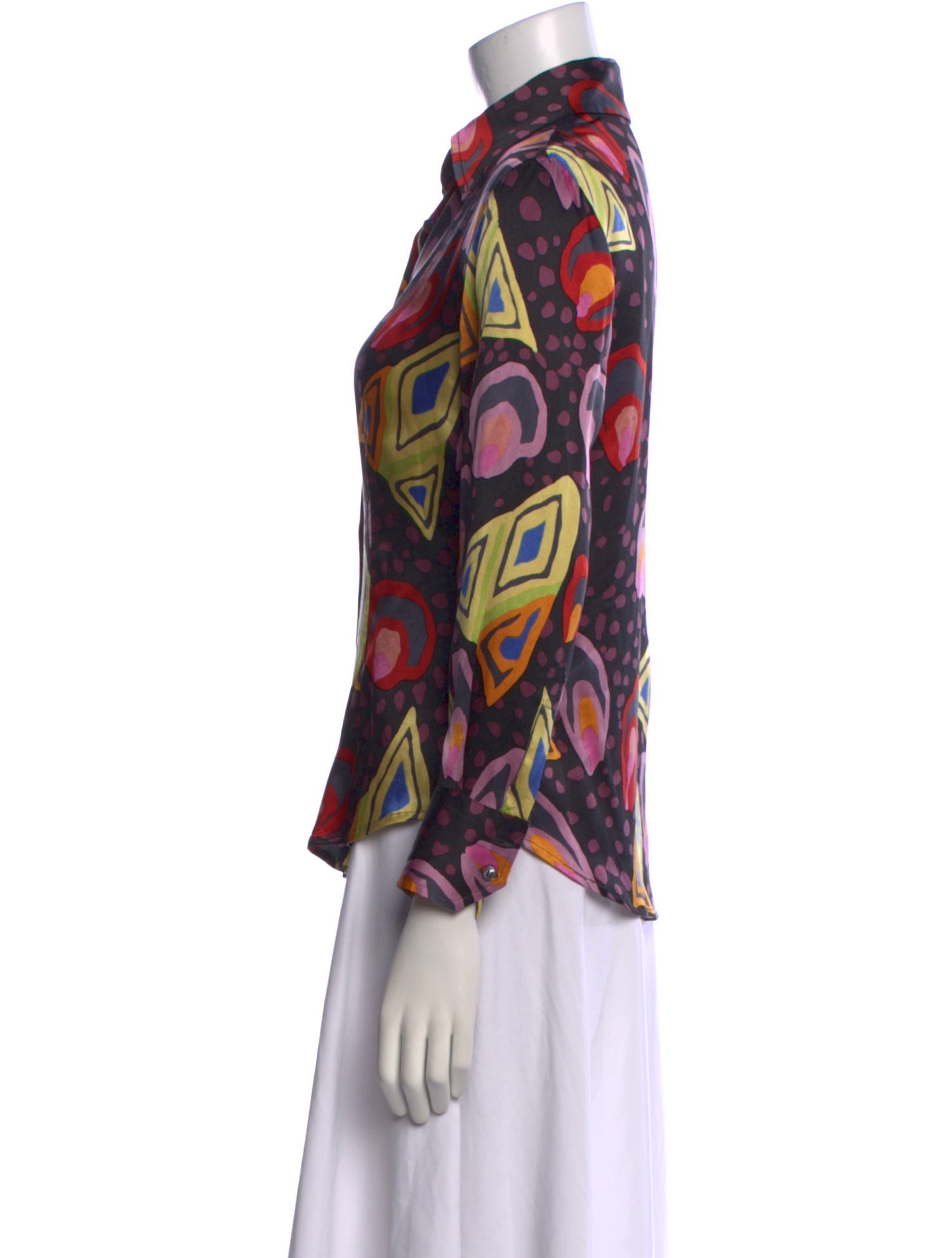 Etro Silk Printed Button-Up Top