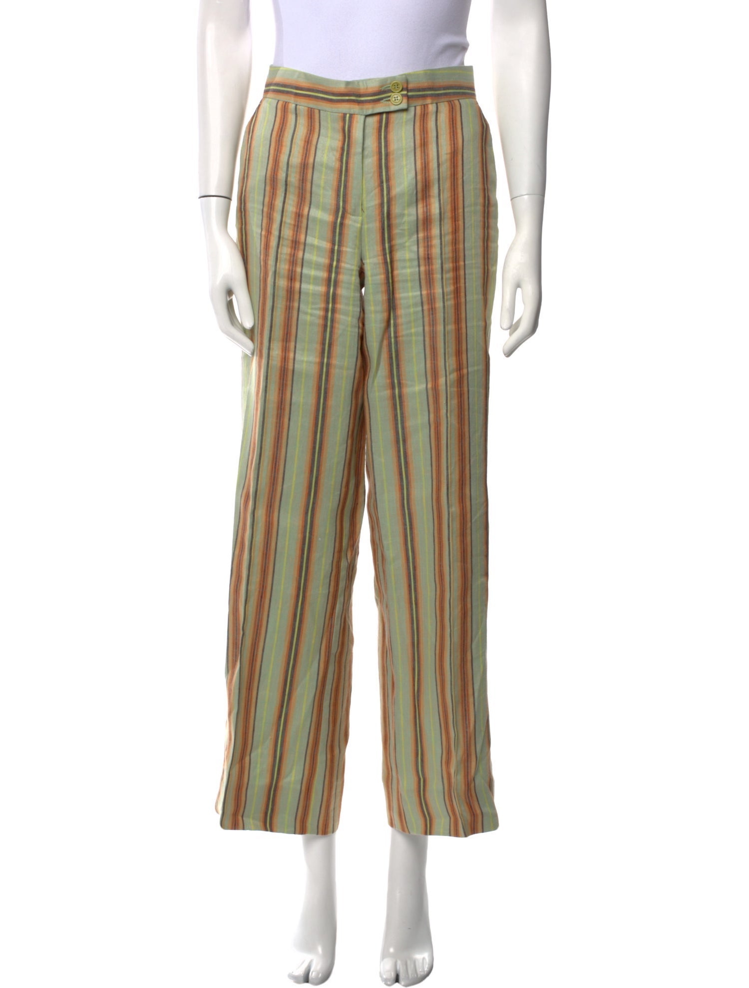 Etro Linen Wide Leg Pants