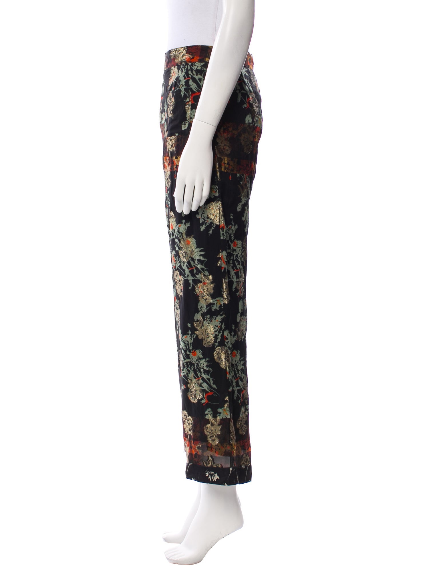 Etro Silk Wide Leg Pants