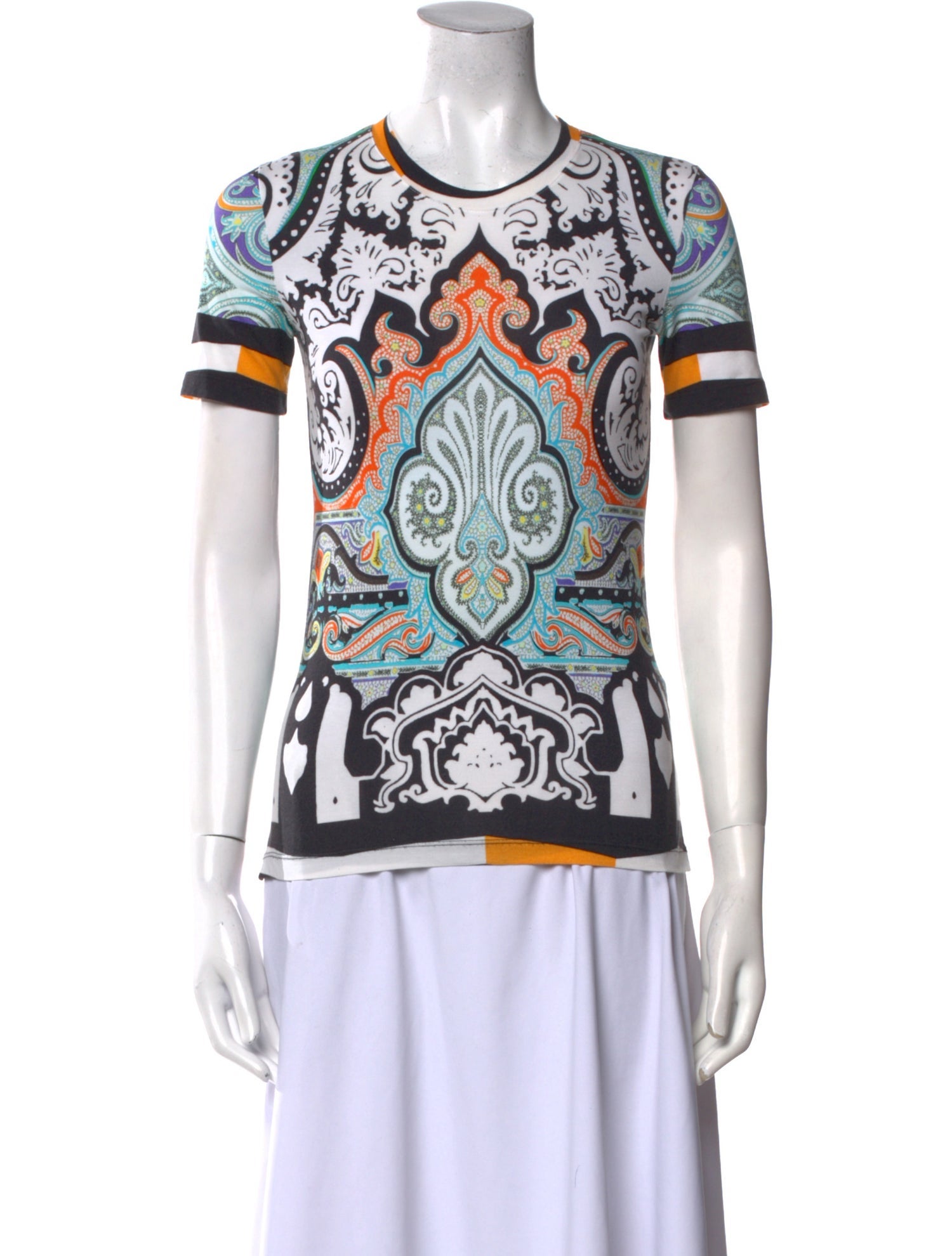Etro Paisley Print Crew Neck T-Shirt