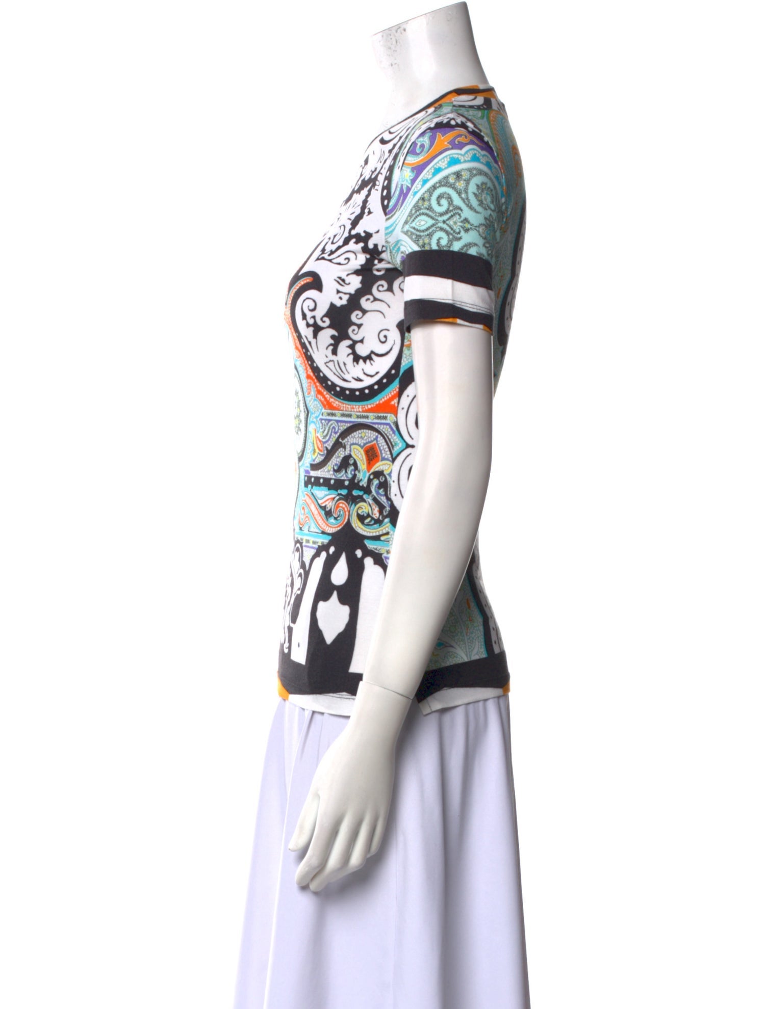 Etro Paisley Print Crew Neck T-Shirt