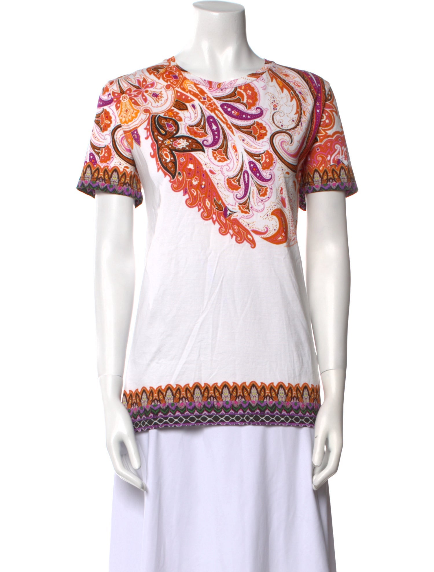 Etro Paisley Print Crew Neck T-Shirt