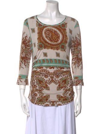 Etro Paisley Print Scoop Neck Sweatshirt