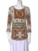 Etro Paisley Print Scoop Neck Sweatshirt