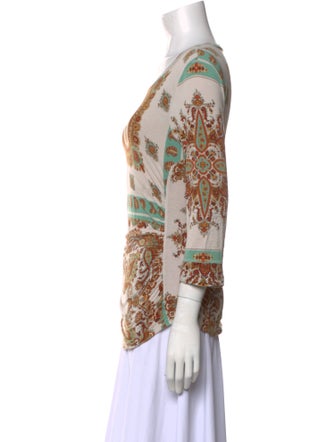 Etro Paisley Print Scoop Neck Sweatshirt