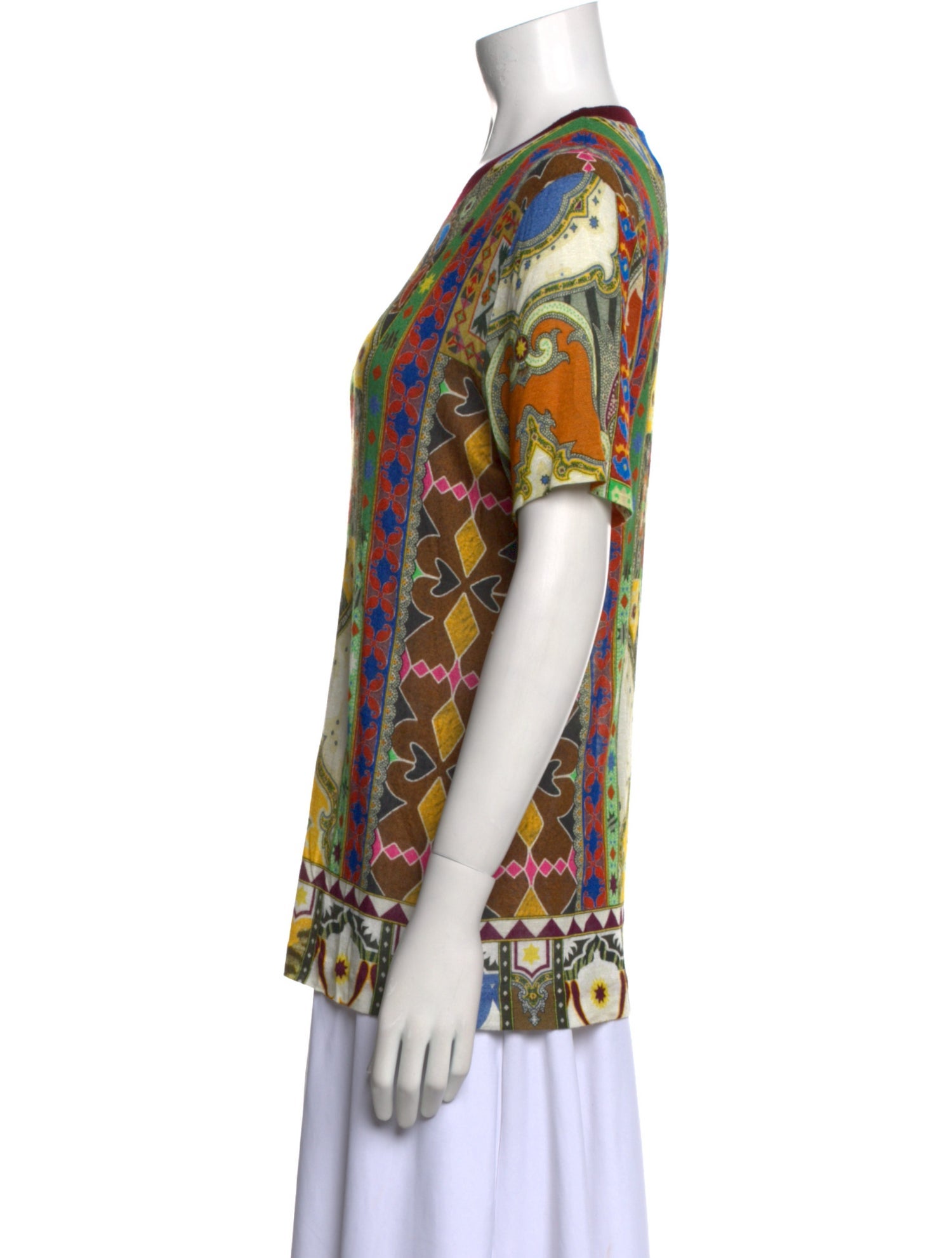 Etro Printed Crew Neck T-Shirt