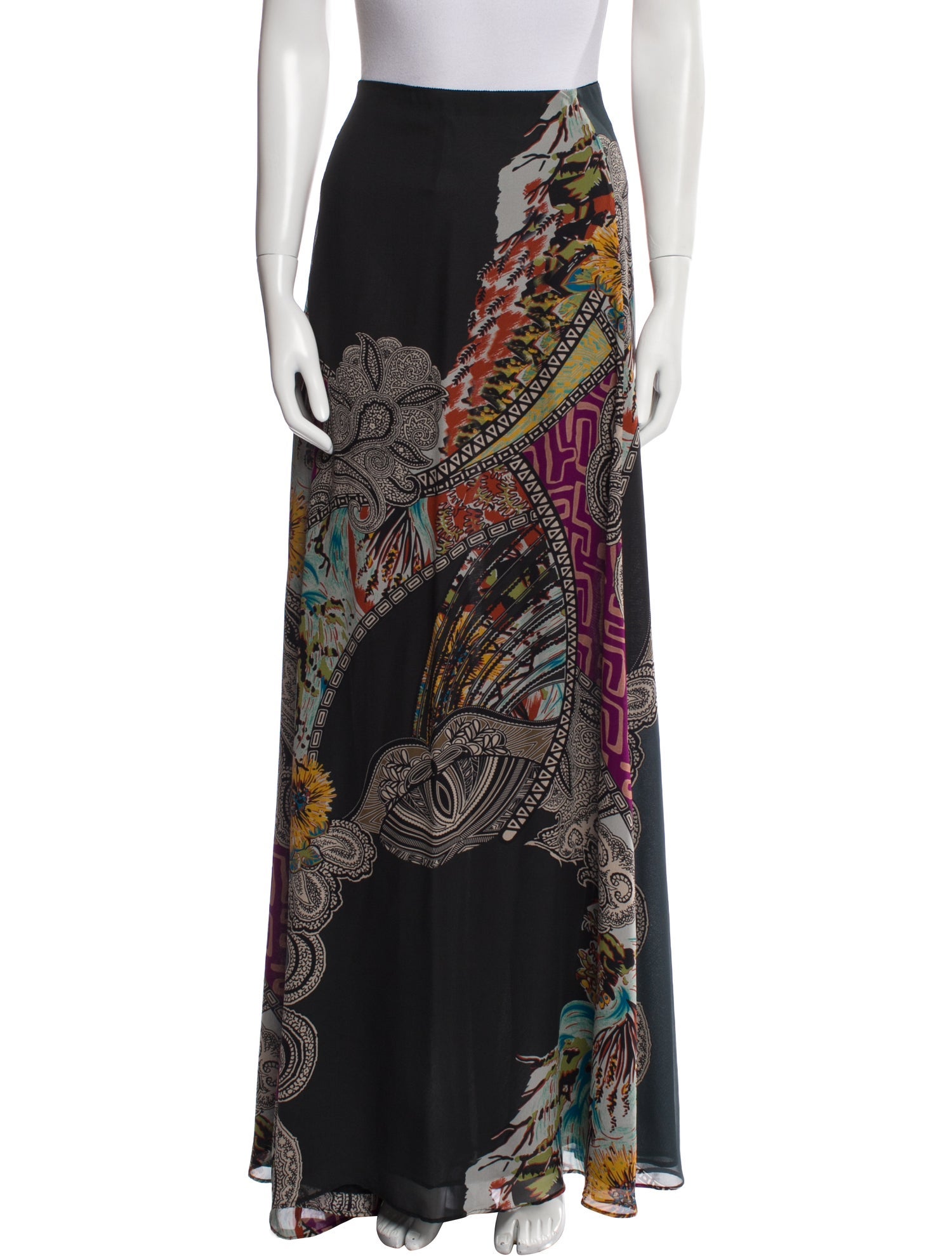 Etro Silk Long Skirt