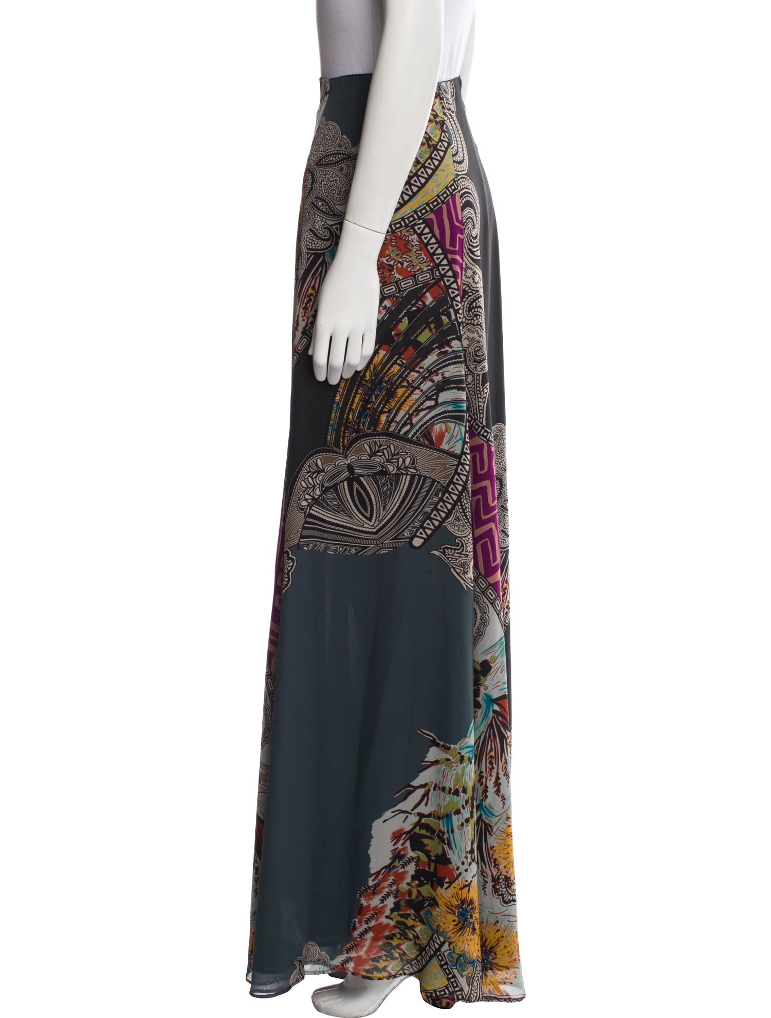 Etro Silk Long Skirt