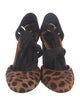 Etro Calf Hair Animal Print D'Orsay Pumps