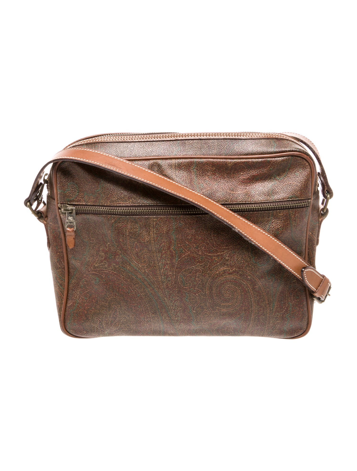 Etro Leather Messenger Bag