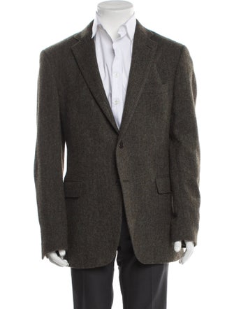 Etro Wool Tweed Pattern Peacoat