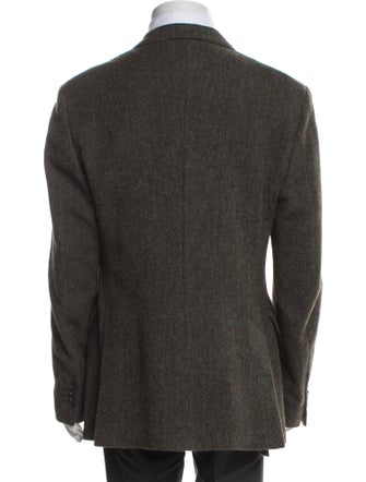 Etro Wool Tweed Pattern Peacoat