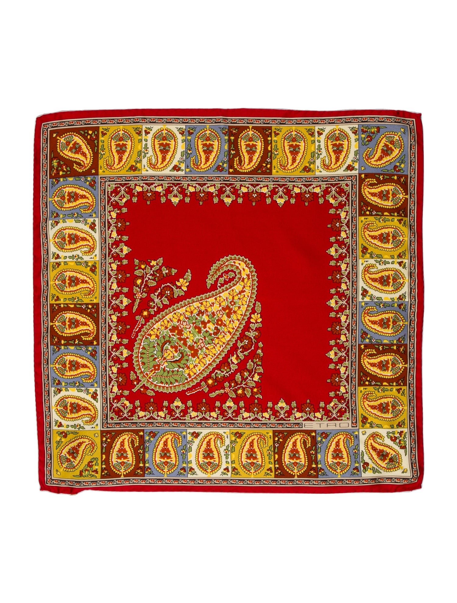 Etro Silk Paisley Print Scarf w/ Tags