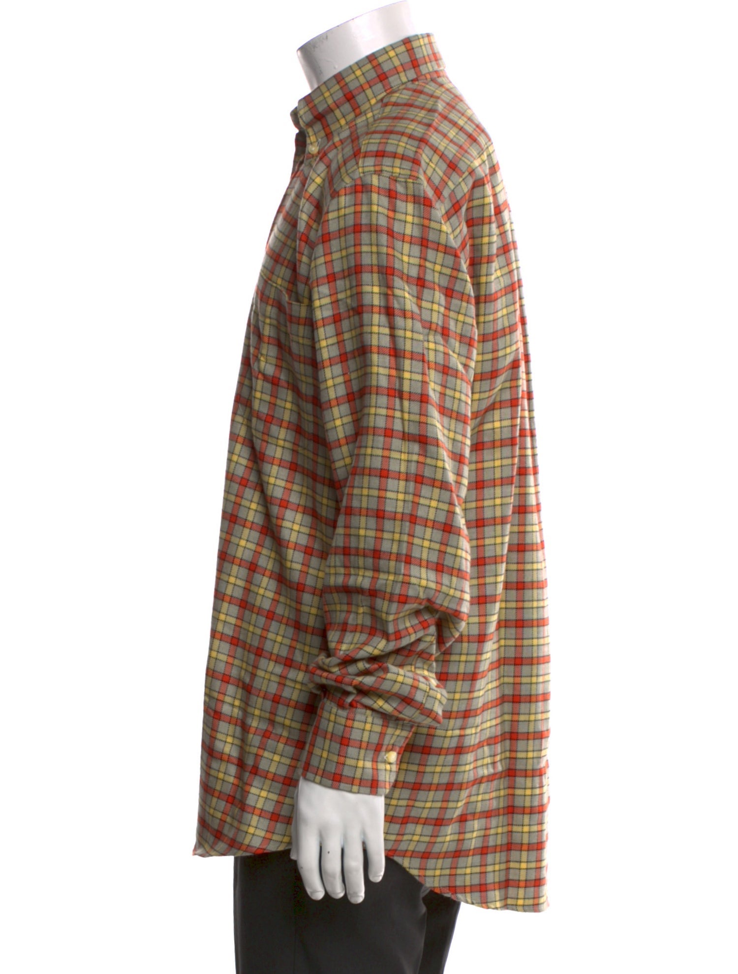 Etro Plaid Print Long Sleeve Shirt