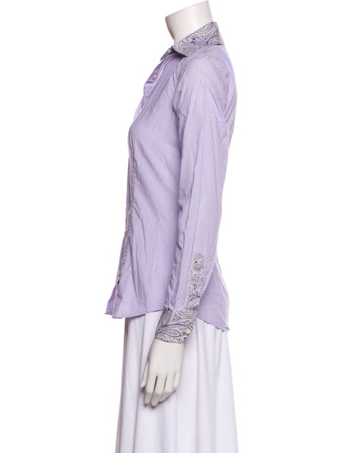 Etro Striped Long Sleeve Button-Up Top