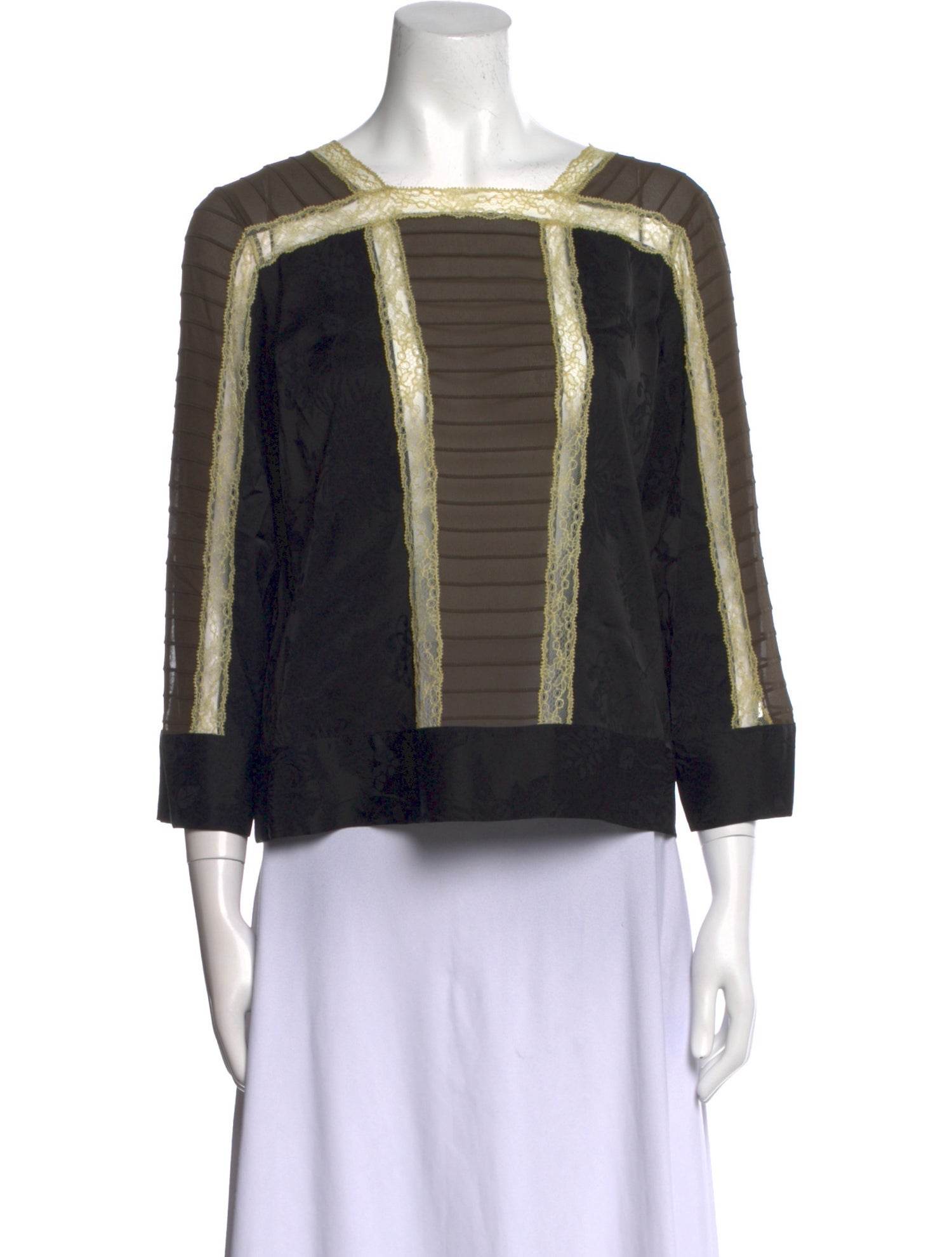 Etro Patterned Square Neckline Crop Top