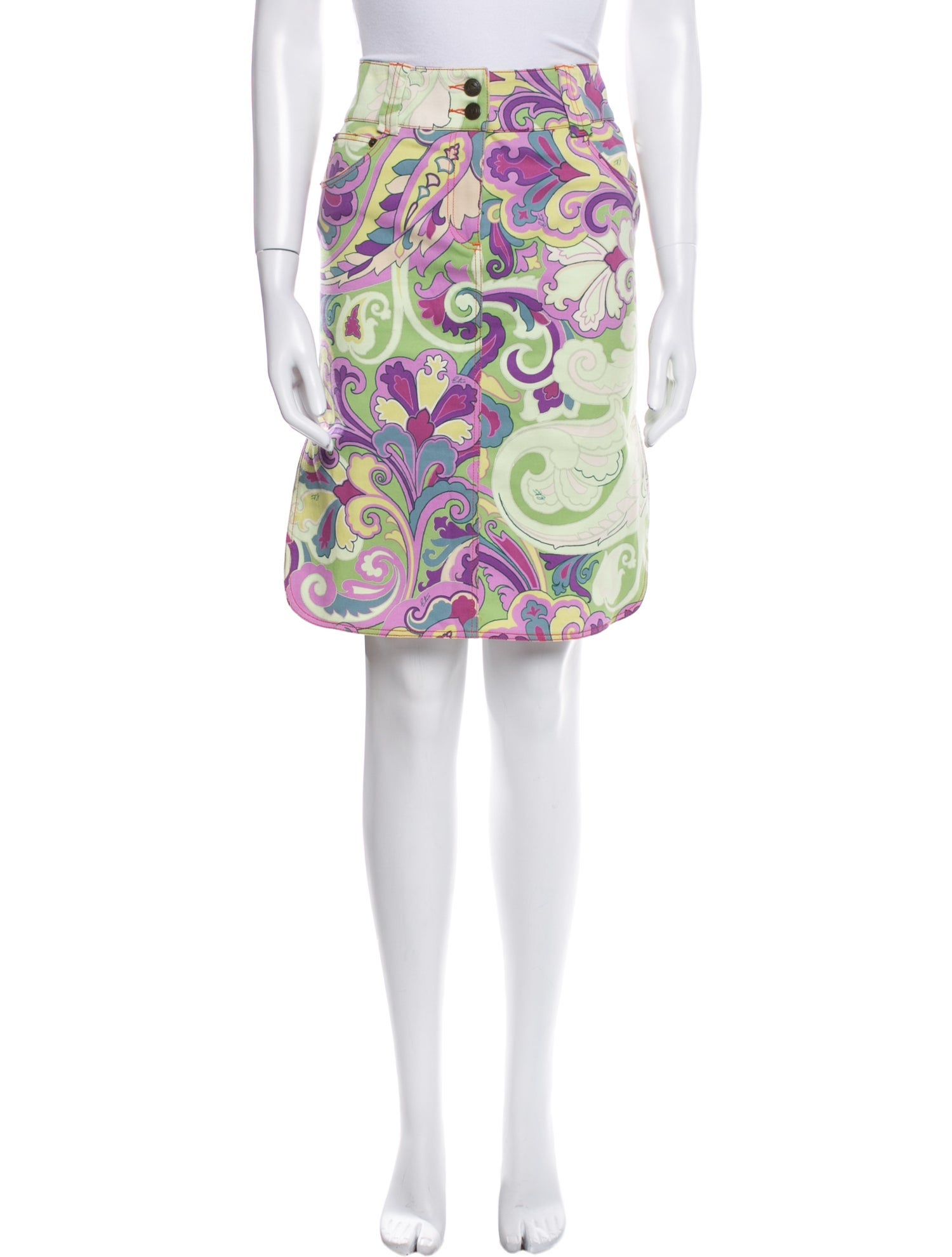 Etro Printed Knee-Length Skirt