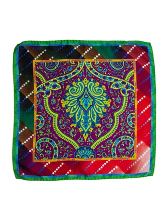 Etro Silk Printed Pocket Square
