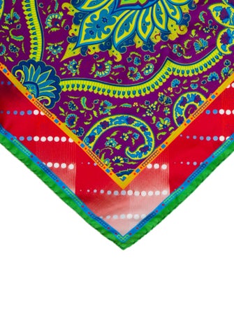 Etro Silk Printed Pocket Square