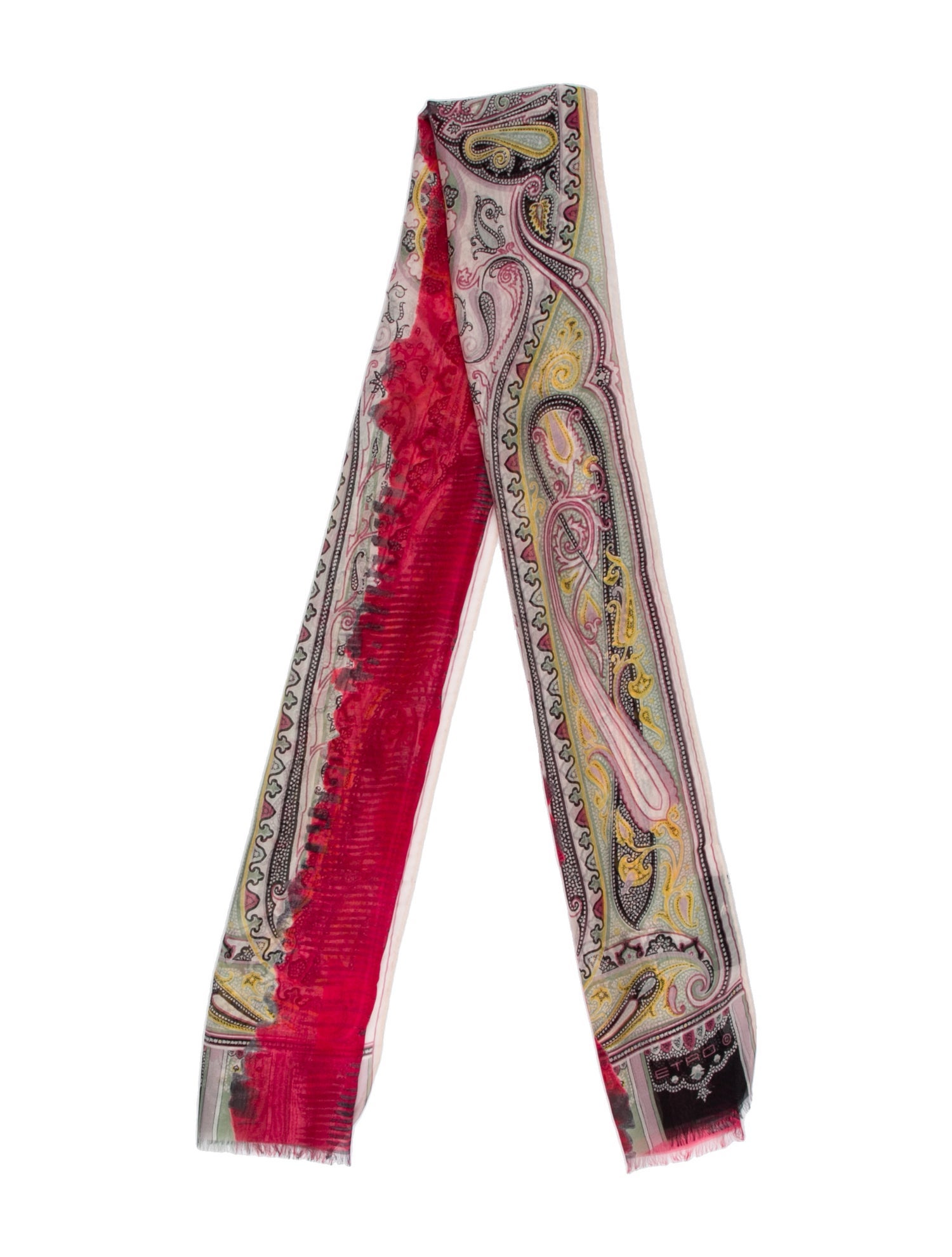 Etro Cashmere Paisley Print Scarf